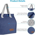 thumbnail image 4 of CHAO Bolsa con Aislamiento Térmico para Comida(Azúl Oscuro), Bolsa Impermeable Térmica Porta Alimentos, Organizador del Almuerzo para Trabajo,Clase,Viajes,Salidas, 4 of 5