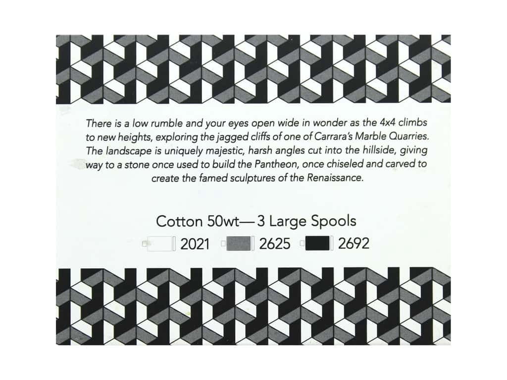 Aurifil 50wt Cotton Color Builder Thread Collection-Carrara Black/White