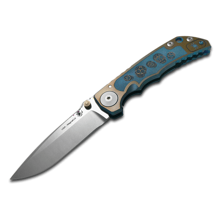 SPARTAN BLADES Harsey Folder SF5 Blue Sugar Skulls Titanium CPM MagnaCut Pocket Knife