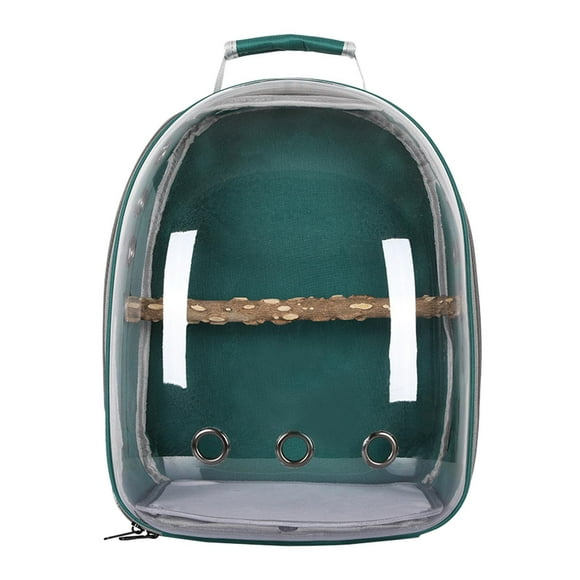 Bolsa de transporte para pájaros, mochila para mascotas, jaula para loros, bolsa de transporte de tela Oxford ligera y Visible para pájaros pequeños, , verde