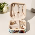 thumbnail image 6 of Rhino Travel Portable Square Jewelry Box Organizer for Rings, Earrings, Necklaces, Bracelets, etc. for Girls and Women, 6 of 6