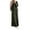 Green, variant on Women's Solid Color Puff Sleeve O Neck Maxi Muslim Dress Women Muslim Long Dress For Daily Dress Green XXL