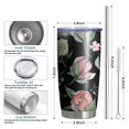 thumbnail image 6 of 20 Oz Pioneer Flower Coffee Tumbler Double Wall Insulated Stainless Steel Water Bottle | Metal Reusable Thermoses Flask with Cup Cap | Leak & Sweat Proof with Anti-Dust Lid, 6 of 7