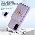thumbnail image 6 of Phone Case for Samsung Galaxy S20 FE 5G 6.5 inch Wallet Cover with Card Holder Shoulder Crossbody Strap Long Lanyard Leather Cell S 20 EF UW S20FE5G S20FE 20S S2O Fan Edition 4G G5 Women Girls Purple, 6 of 13