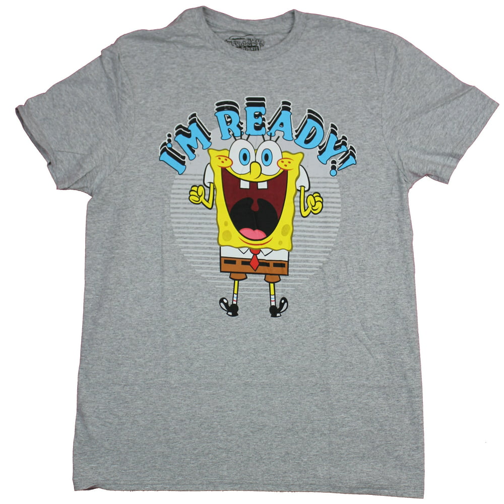 SpongeBob SquarePants Mens T-Shirt - I'm Ready Super Excited SpongeBob ...