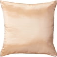 thumbnail image 4 of Violet Linen Silky Pleated Satin Pattern, Faux Silk Polyester Fabric, Beige , 17 Inch x 17 Inch, Square, Decorative Accent Throw Pillow Cover, 4 of 6