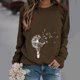 thumbnail image 1 of ICHUANYI Liquidación Camisas casuales de manga larga para mujer Sudadera con cuello redondo estampada Jersey Túnica suelta Tops ICHUANYI WER202308257086, 1 of 7
