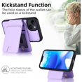 thumbnail image 5 of Magnetic Wallet Case for iPhone 14 Pro Max -Compatible with Magsafe-with Detachable Card Holder for Phone case Kickstand,Shockproof and Durable Phone Cover for iPhone 14 Pro Max(Purple), 5 of 8