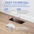 thumbnail image 6 of 2x12 Inches 4 Pack Heavy Duty Walkable Floor Register - Easy Adjust Air Supply Lever Decorative Floor Vent Covers, Savannah Design Vent Covers for Home - Satin Nickel, 6 of 7