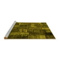 thumbnail image 2 of Ahgly Company Machine Washable Indoor Square Patchwork Yellow Transitional Area Rugs, 8' Square, 2 of 4
