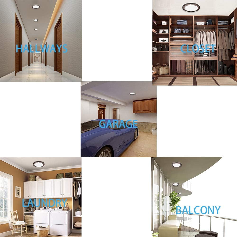 Youtob Motion Sensor Ceiling Light 15W 1500LM Adjustable 3 Colors Ceiling Light Bronze