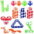 thumbnail image 1 of 12 Pieces 24 Blocks Magic Snakes Cubes, Mini Snakes Speed ​​Cubes, Mini Plastic Puzzle Cubes Toys For Children Party Bag Filler, Party Favors, Random Color, 1 of 7