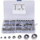 thumbnail image 1 of Tuerca hexagonal, kit surtido de contratuercas de nailon, tuercas de seguridad hexagonales de acero inoxidable, 304 y nailon Dimensiones: M3, M4, M5, M6, M8, M10, M12, 1 of 4