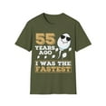thumbnail image 2 of Gag Present 55 Years Ago I Was The Fastest Novelty Graphic Unisex T-Shirt, 2 of 4