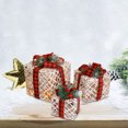 thumbnail image 1 of Ganfancp Set de 3 Cajas de Regalo de Navidad con Lazos Cajas de Regalo para Navidad Bodas Patio Casa Vacaciones Arte Decoraciones Ofertas Del Día 1×3 Caja de Regalo Decorativa, 1 of 6