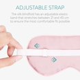 thumbnail image 3 of Antifaz para dormir de seda rosa, antifaz nocturno 100% de seda para cubrir los ojos, accesorio suave para la cabeza para dormir en viajes en avión, protección ligera JM, 3 of 5