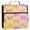 Yellow and Pink Bows, variant on Water-Resistant 3-Ring Binder Organizer with Multiple Pockets Zipper Binder Bag for Office Red and Blue Stripe Bows