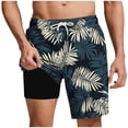 thumbnail image 2 of SOOMLON Quick Dry Swim Shorts Men with Liner Big and Tall Board Shorts 11" Inseam Swim Trunks Hawaiian Beach Shorts, 2 of 5