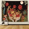 thumbnail image 1 of Flor Calavera Colgante de pared Luna Jardín Tapiz estético Seta Planta Tapiz 150 * 150 cm JAMW Sencillez, 1 of 4