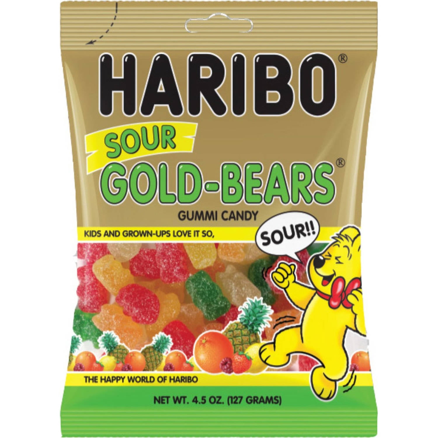 Haribo Sour Gold Bears Gummi Candy 4 5 Oz Pack Of 6