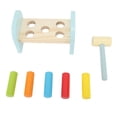 thumbnail image 2 of Bench Pounding Toy, Hammer Pounding Toy Owl Print Colorful Wooden  For Toddlers For Home, 2 of 8