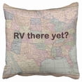 thumbnail image 1 of BOSDECO Polly Vintage Map Rv There Yet Pillow Case Pillow Cover 20x20 inch, 1 of 1