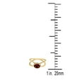 thumbnail image 3 of AoneJewelry 0.85 Carat 6MM Round Garnet and Diamond Ring In 10K Solid Rose, White & Yellow Gold, 3 of 5