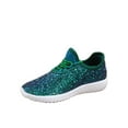 thumbnail image 2 of Remy-18 Women's Fashion Flat Glitter Light weight Lace Up Rubber Running Athletic Shoes ( Green, 12), 2 of 2