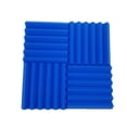 thumbnail image 2 of Bookishbunny 4 Pcs Premium Self-Adhesive Glue Acoustic Foam Tiles Sound Proof 12 x 12 x 2 inch Blue, 2 of 6