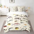 thumbnail image 2 of jejeloiu Bass Big Fish 7-Piece Bedding Comforter Set,Fishing And Hunting King Bedding Sets,Rustic Farmhouse Bed Sheets For Men Women,Ultra Soft Home Decor Reversible, 2 of 8