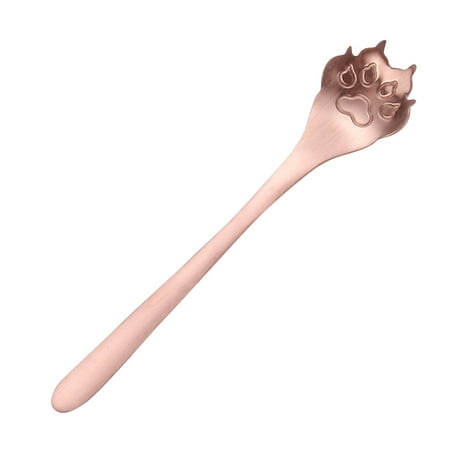 

Ikevan Creative Cute Cartoon 304 Stainless Steel Coffee Spoon Stirring Tea Spoon Mug Spoon Cat Claw Dog Claw Cup Hollowed Out Rose Gold One Size