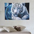 thumbnail image 3 of Orinice  White Tiger Starry Tapestry Outer Space Planet Tapestry Animal Print Photography Tapestry for Office Living Room Studio Wall Decoration Tapestry 60x40 inches GTWYUH547 60x40in, 3 of 7