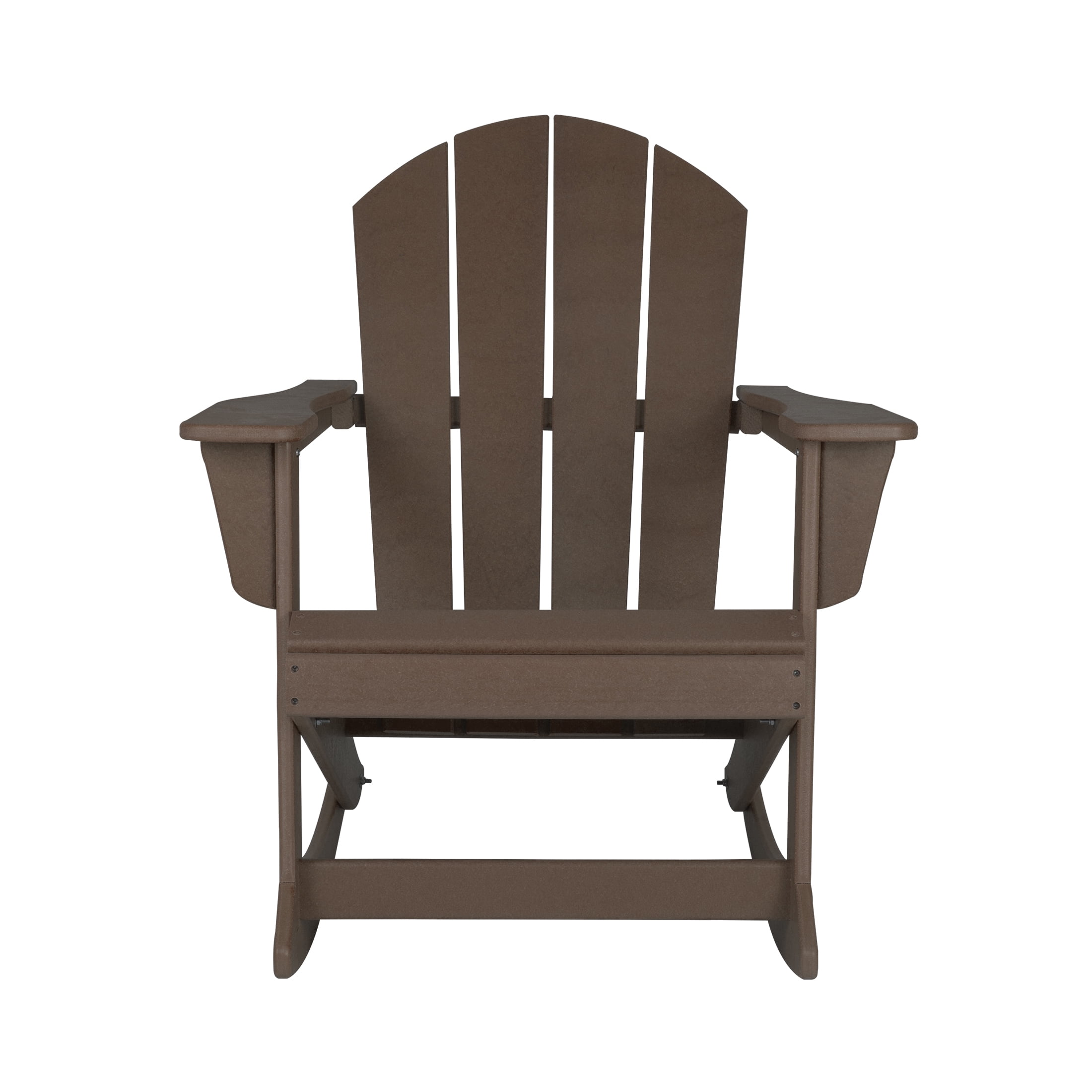 GARDEN Outdoor Adirondack Rocking Chairs for Patio (Set of 4), Dark Brown