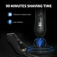 thumbnail image 5 of Electric Body Trimmer, Men's Groin Hair Trimmer IPX5 Waterproof Wet/Dry Use Razor, Ceramic Blade Ball Shaver Clipper Body Grooming Kit with LCD Baterry Display, USB Recharge Dock & LED Light, 5 of 8