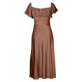 thumbnail image 7 of Jamsmile Womens Dress Summer Short Sleeve Off Shoulder V Neck Backless High Split Dresses Chic Summer Party Dress, 7 of 7