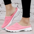 thumbnail image 4 of Dakaela Women's Mesh Mules Breathable Slip on Sneakers Knit Walking Running Backless Sneakers Pink 6.5, 4 of 6
