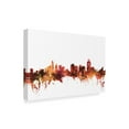 thumbnail image 2 of Trademark Fine Art 'Cincinnati Ohio Skyline Red' Canvas Art by Michael Tompsett, 2 of 4