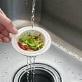 thumbnail image 4 of Plastic Sink Strainer, 1 Pack Flexible Kitchen Sink Drainers, Easy Clean Sink Drain Filter Basket, Kitchen Sink Basket Strainer, Traps Food Debris and Prevents Clogs(White), 4 of 7