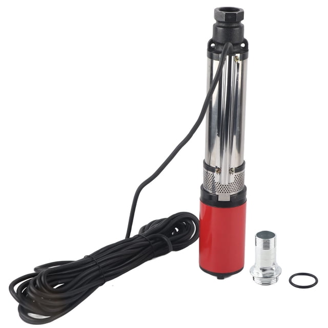 Bomba de pozo profundo de CC, gran caudal, alta elevación, batería, solar, motor de latón, impulsor flotante S455, CC 48 V