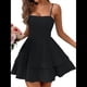 thumbnail image 2 of Vestido Corto de Verano con Lazo y Espalda Descubierta para Mujer Modelos de Vestidos Halter Negro L, 2 of 10
