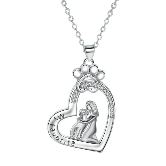 Dog Memorial Gifts Remembrance Necklace: Loss of Dog Sympathy Gift Personalized Pet Necklace for Women Pet Lovers- Dog Bereavement Gift Keepsake Passing Away Gifts in Memory of Dog Heart Shape