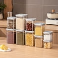 thumbnail image 1 of Frascos De Almacenamiento Lata transparente de PET con cierre hermético,recipiente para almacenar alimentos a prueba de fugas,organizador de despensa de cocina para productos secos (1 pieza) Rkxzt, 1 of 9