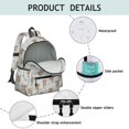 thumbnail image 4 of Highland Cow and Flower Print Cute School Backpack with Padded Back and Adjustable Shoulder Straps 13.4"x11"x4.7", 4 of 5
