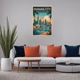 thumbnail image 5 of Vintage Panama City Retro Travel Poster with Panama Canal & Colonial Buildings Print Poster, 5 of 8