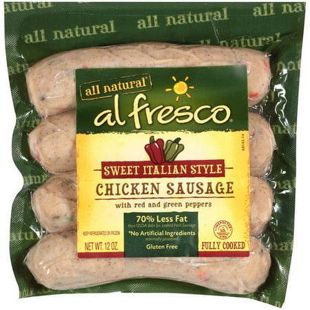 Al Fresco Sweet Italian Style Chicken Sausage, 4 count, 12 oz - Walmart.com