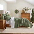 thumbnail image 3 of Juego de edredón EVERGRACE Luxury Velvet King Size 3 piezas Loden Green, 3 of 9
