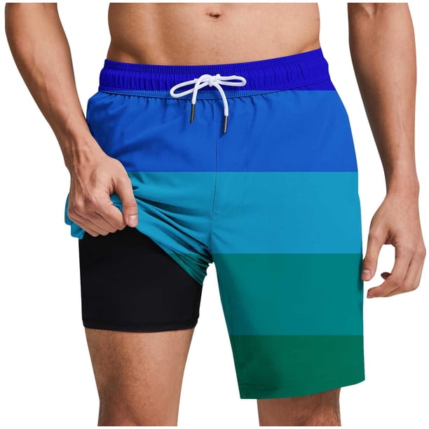 Pantalones Cortos Casuales para Hombre Imprimir con Bolsillos Pantalones de Playa de Cintura Elástica, Pantalones Cortos de Cintura Elástica para Hombre