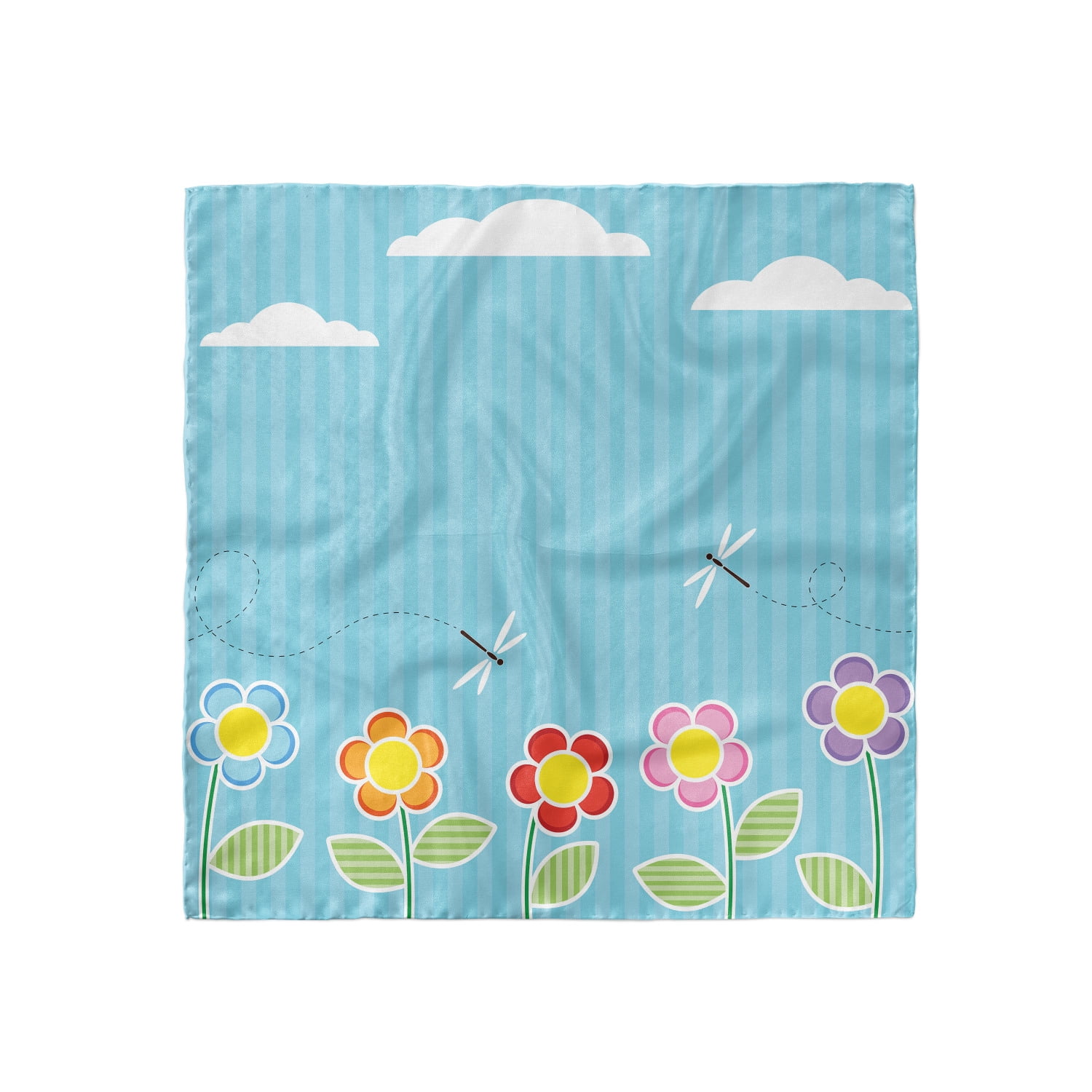Ambesonne Flower Landscapes Hairscarf Sun and Daisies Head Wrap