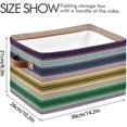 thumbnail image 4 of Coolnut 2 Pack Fabric Storage Basket Mexican Serape Stripes Closet Storage Bins with Handles Foldable Baskets for Shelves Toy Organizer Home Office Decor Gifts, 4 of 7