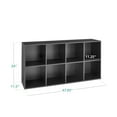 thumbnail image 3 of Best Choice Products 8-Cube Bookshelf, 11in Display Storage System, Organizer w/ Removable Back Panels - Black, 3 of 9